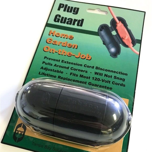 Tabsco Plug Guard Black Plastic Adjustable Home Garden On-the-Job - Picture 1 of 2